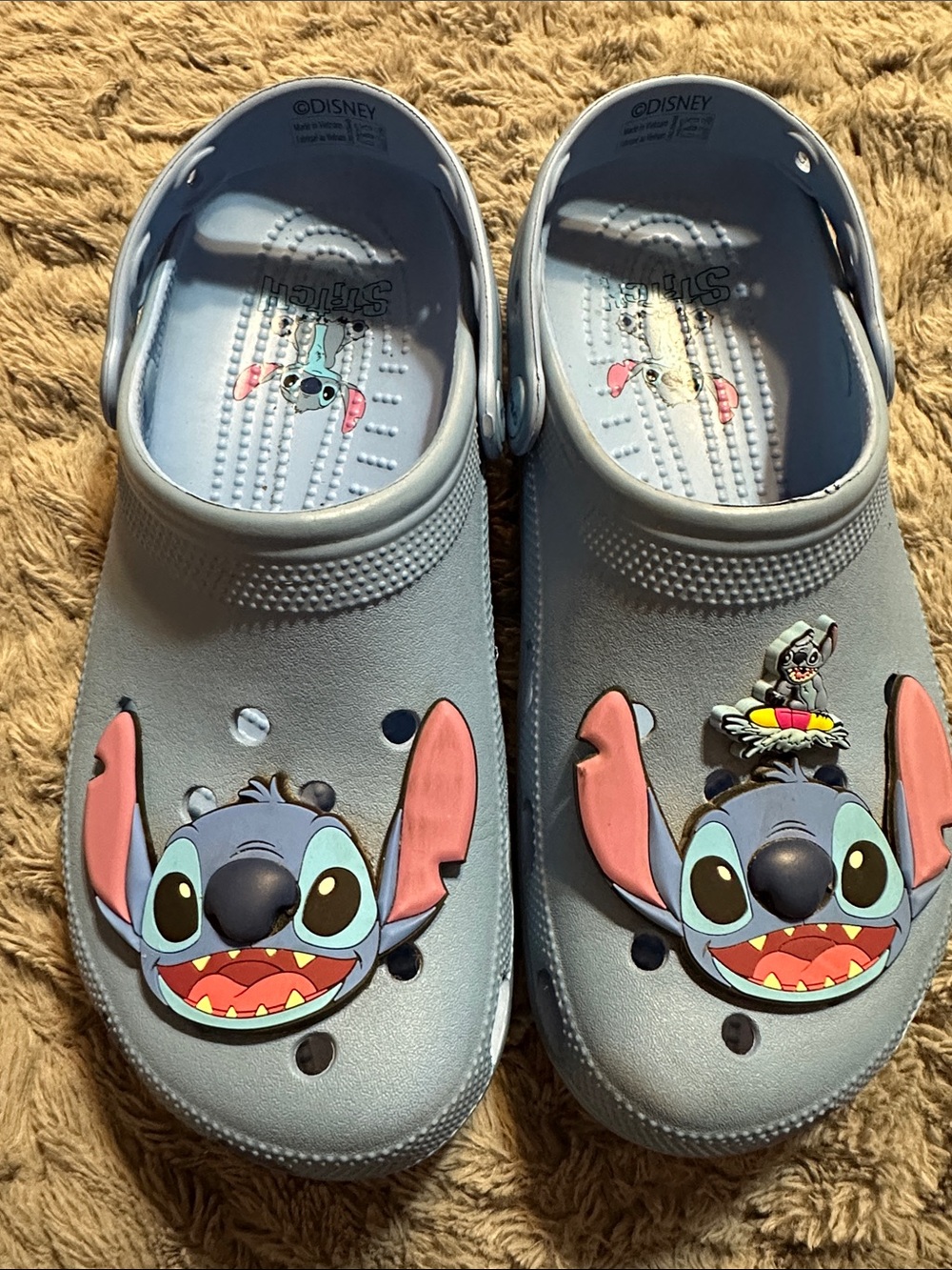 CROCS Light Blue Stitch Disney Slip-On Clogs